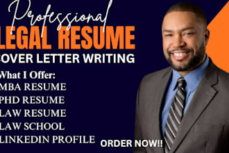 resume writing for legal law paralegal barrister MBA attorney law school resume