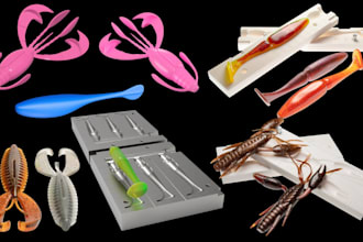 design custom lure bait aluminum mold for cnc machinist or 3d printing 3d model