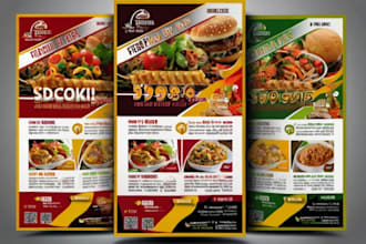 design stunning restaurant flyers, food flyers, and posters