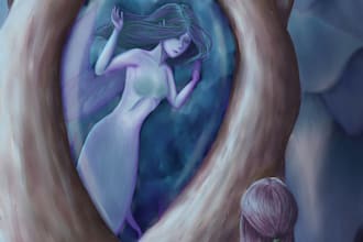 custom mermaid digital illustration fantasy character art