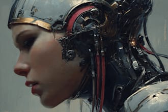 design stunning sci fi portrait art