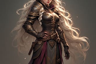 draw your custom dnd character illustration