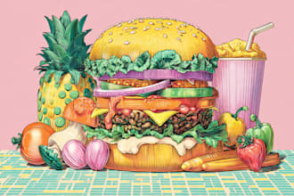 design food pop art of your food pop art