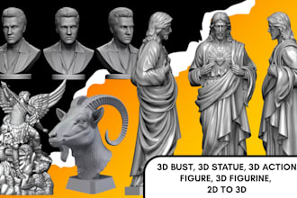 create custom 3d busts, statues, characters, and figurines ready for printing