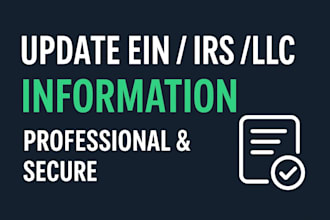 update ein address business name and owner details with irs