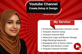 do youtube channel create professionally and setup with full SEO