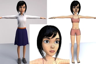design 3d realistic character for game