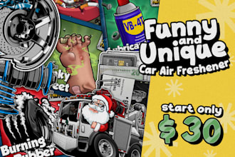 create a custom car air freshener design