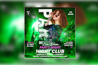 design professional dj party,club or event flyer design