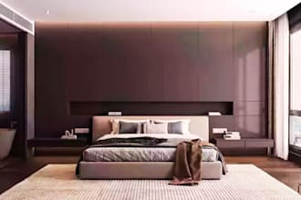 do 3d bedroom interior design 3d rendering 3d modelling and cgi