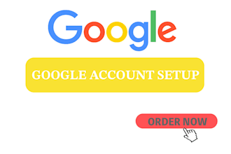 prepare a complete google account setup for e commerce use