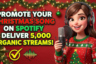 promote your christmas song on spotify and deliver 5,000 organic streams