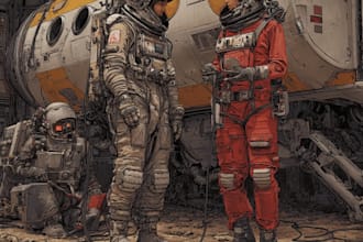 create sci fi illustration and sci fi concept art