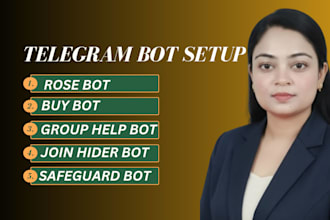 setup telegram bot for your group and channel