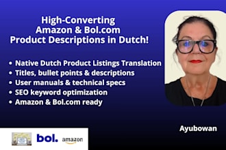 translate and SEO optimize your amazon and bol com product listings