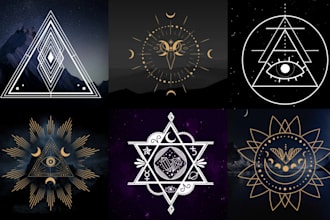 design a minimalist sacred geometry or spiritual or mystical logo