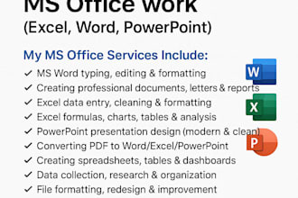 provide professional bookkeeping and microsoft office support