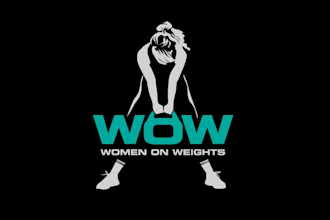 design empowering women fitness training program logo