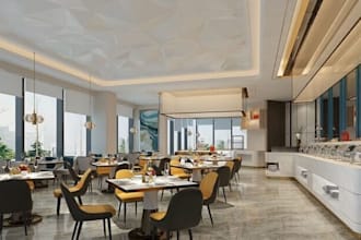 remodel 3d restaurant interior,cafe layout,lounge area, furniture set,night club