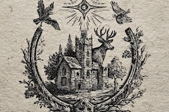 do an awesome medieval vintage fantasy logo