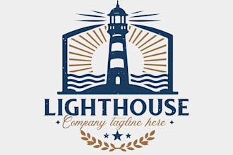 design a unique professional lighthouse logo for your brand