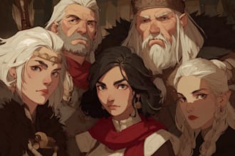 create fantasy dnd character or dnd character design