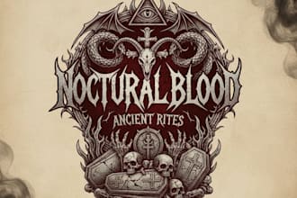 make an occult themed metal logo