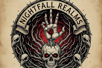 design a creepy horror inspired logo