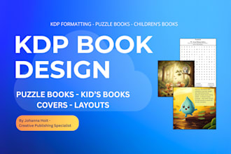 create children books or puzzle books with KDP ready interiors and covers