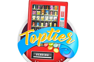 create high quality and beautiful vending logo design
