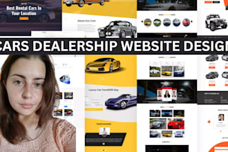 design a shopify cars rental website, cars selling website, car dealers website