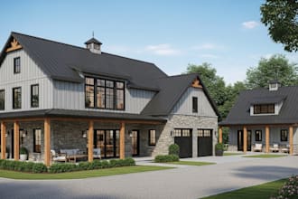 draw barndominium plans and pole barn house designs as your architect