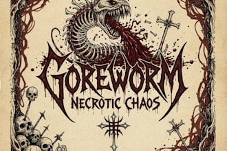 design hand draw a bloody death grind logo