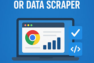 develop chrome extension , web automation bot, or data scraper
