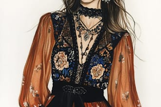 draw a fashion illustration or sketch