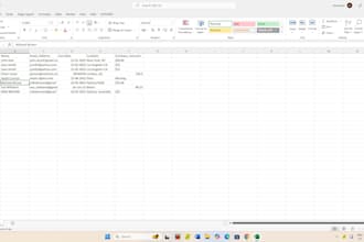excel data cleaning work