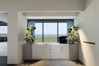 design modern office interior and create realistic 3d interior renderings