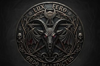 make a dark satanic occult logo