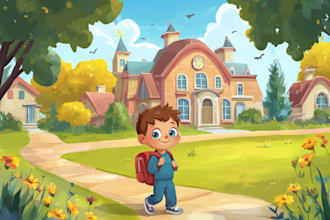 draw custom childrens book illustration