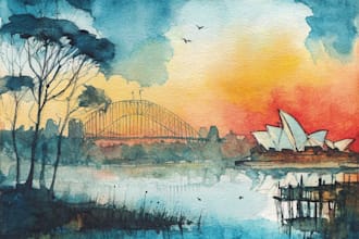 paint landscapes in watercolor