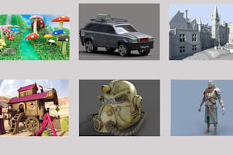 create professional game ready 3d models and modular game assets
