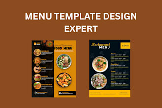 design menu template for restaurant