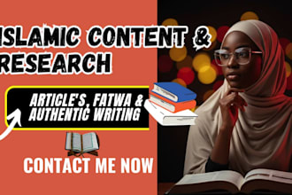write authentic islamic articles, research and content based on quran and sunnah