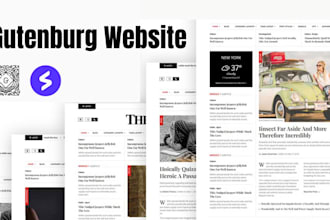 design wordpress blog website with gutenberg