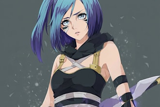 draw custom anime art of your oc, character, and fanart