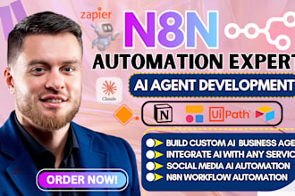 build n8n automation workflow, API integration, n8n ai agent, ai agent developer