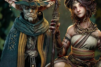 draw fantasy character illustration