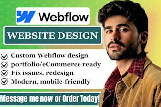 design webflow website or develop your webflow site as a webflow pro