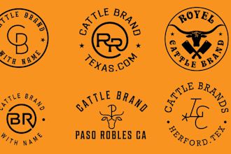 design a western, cattle brand ranch cattle farm business logo