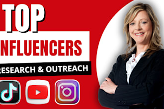do micro influencer research and complete outreach for influencer marketing